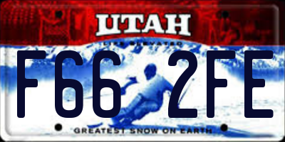 UT license plate F662FE