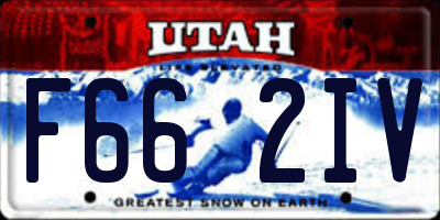 UT license plate F662IV