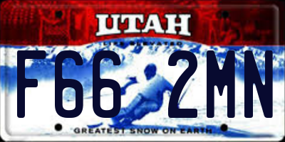 UT license plate F662MN