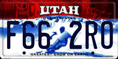 UT license plate F662RO