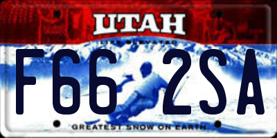 UT license plate F662SA