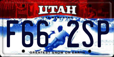 UT license plate F662SP