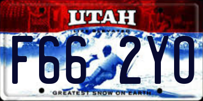 UT license plate F662YO