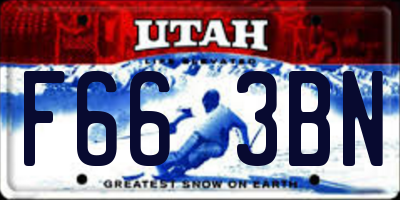 UT license plate F663BN