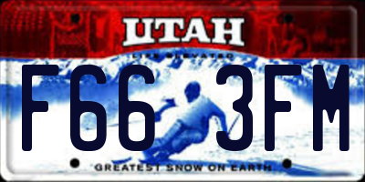 UT license plate F663FM