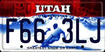 UT license plate F663LJ