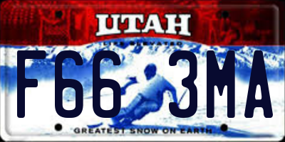 UT license plate F663MA