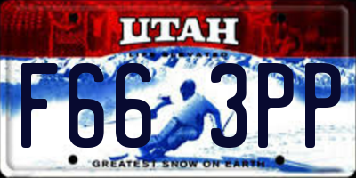 UT license plate F663PP