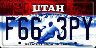 UT license plate F663PY