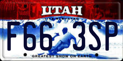 UT license plate F663SP