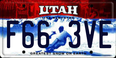 UT license plate F663VE