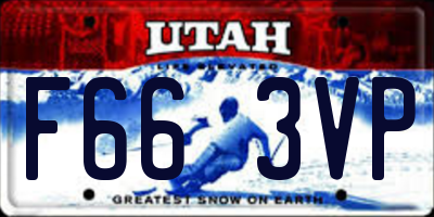 UT license plate F663VP
