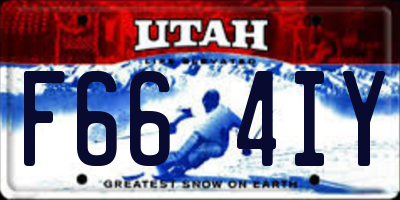UT license plate F664IY