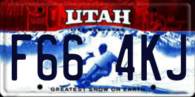 UT license plate F664KJ