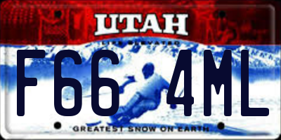 UT license plate F664ML