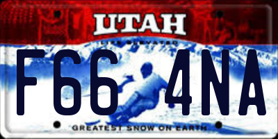 UT license plate F664NA