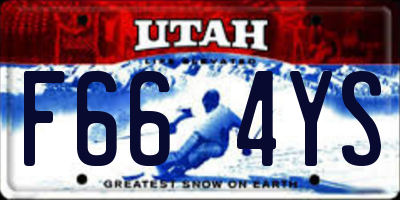 UT license plate F664YS