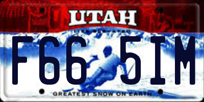 UT license plate F665IM