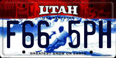 UT license plate F665PH