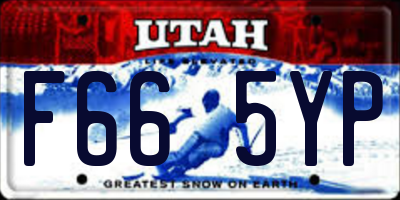 UT license plate F665YP