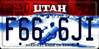 UT license plate F666JI