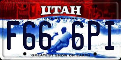 UT license plate F666PI