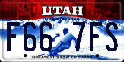 UT license plate F667FS