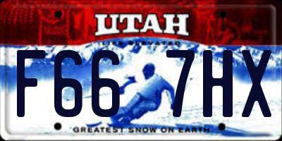 UT license plate F667HX