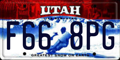 UT license plate F668PG