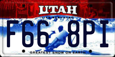 UT license plate F668PI