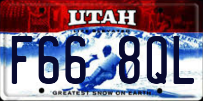 UT license plate F668QL