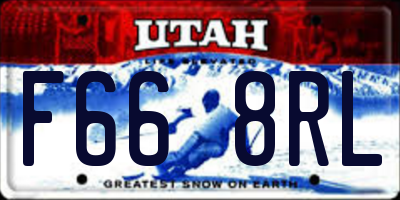 UT license plate F668RL