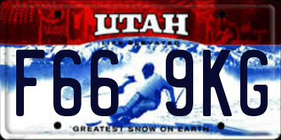 UT license plate F669KG