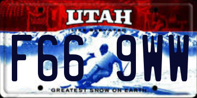UT license plate F669WW