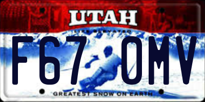 UT license plate F670MV