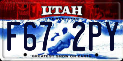 UT license plate F672PY