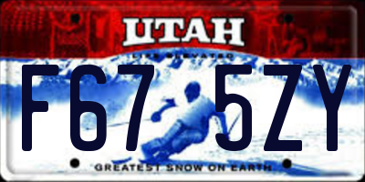 UT license plate F675ZY