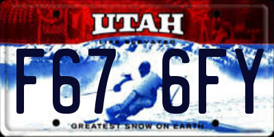 UT license plate F676FY