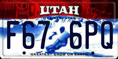 UT license plate F676PQ