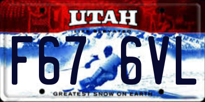 UT license plate F676VL