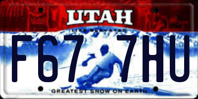 UT license plate F677HU