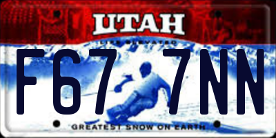 UT license plate F677NN