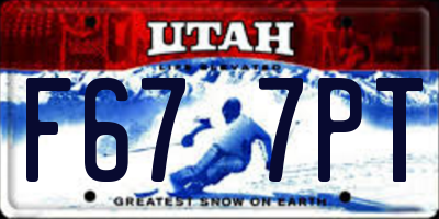 UT license plate F677PT