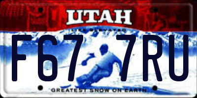 UT license plate F677RU