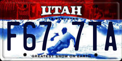 UT license plate F677TA