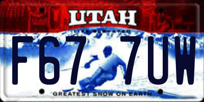 UT license plate F677UW
