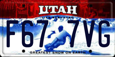 UT license plate F677VG