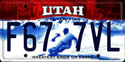 UT license plate F677VL
