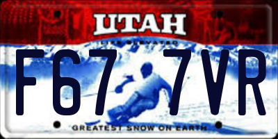 UT license plate F677VR