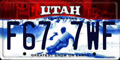 UT license plate F677WF